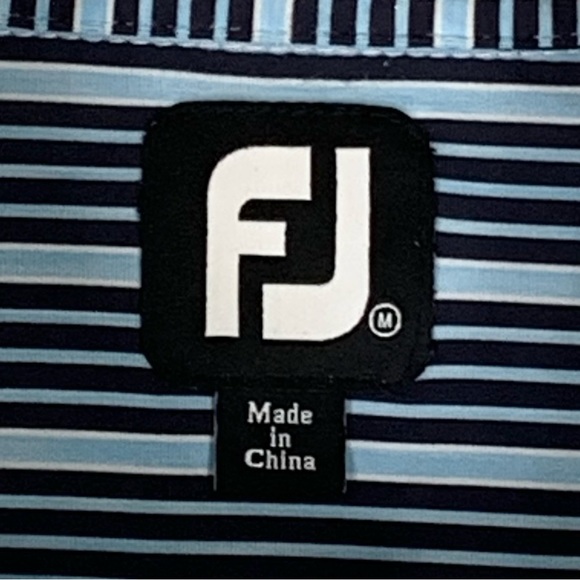 FootJoy~Men’s Striped Performance Golf‎ Polo~Sz M - Picture 4 of 12